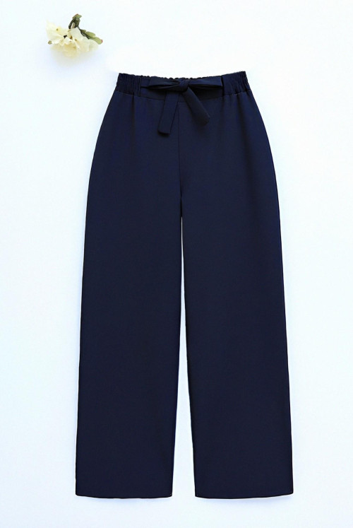 Double Fabric waisted Belted Plentiful Trotter Pants -Laci