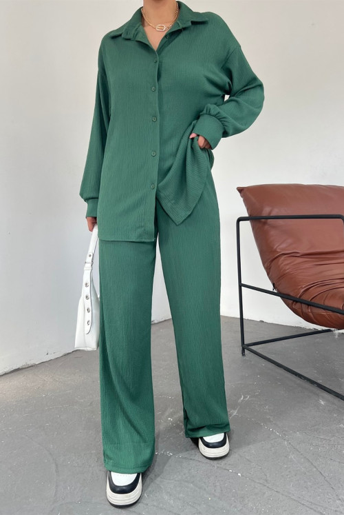 from end Button down at heels Krınkıl Binary Suit -Emerald