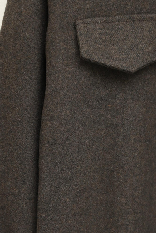 Pocket Detailed Zipped Jacket -Brown