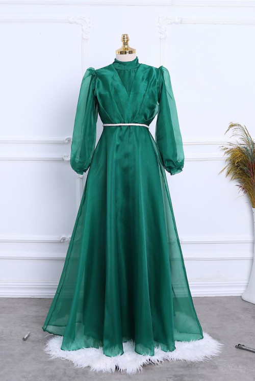 Its Allerli stony Arched Evening Dress -Green