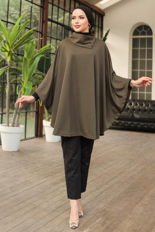 Ayca Hijab poncho 783 - Khaki