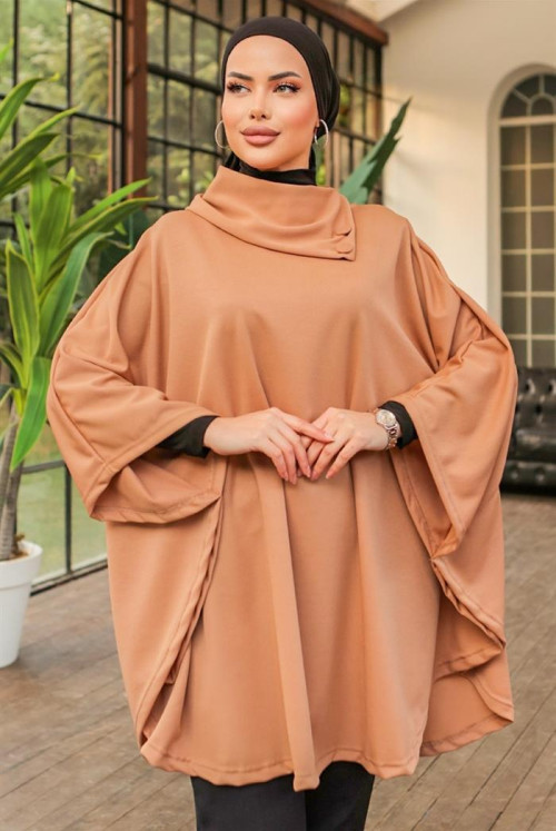 Ayca Hijab poncho 783 - Mink