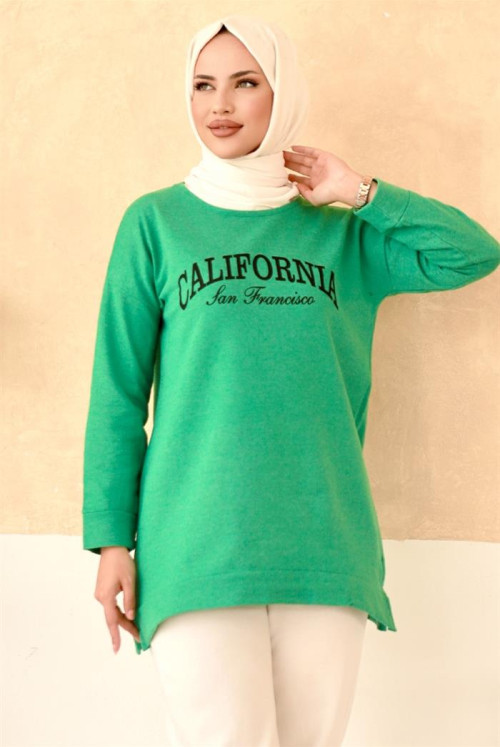 California Baskılı Tunics 671 - Green