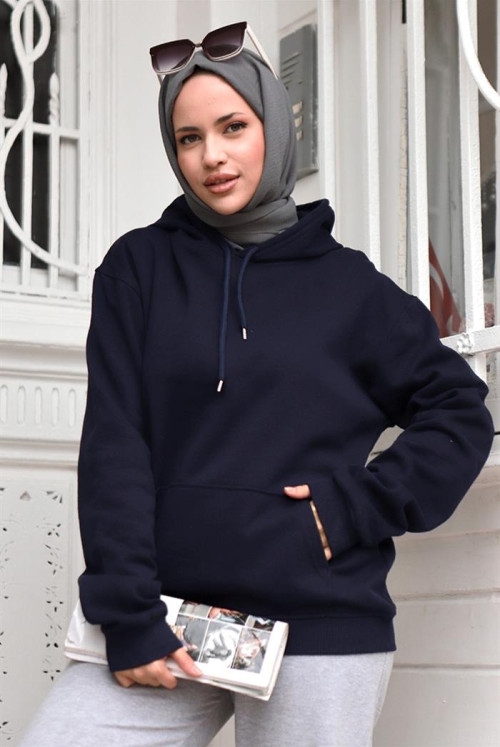 Canel Hijab Pockets Sweat 647 - Navy blue