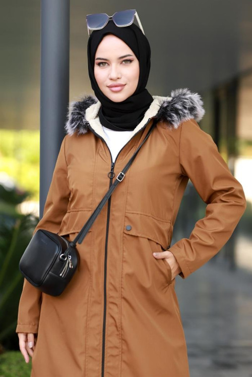 Denis Fitted Hijab Mont 589 - Taba