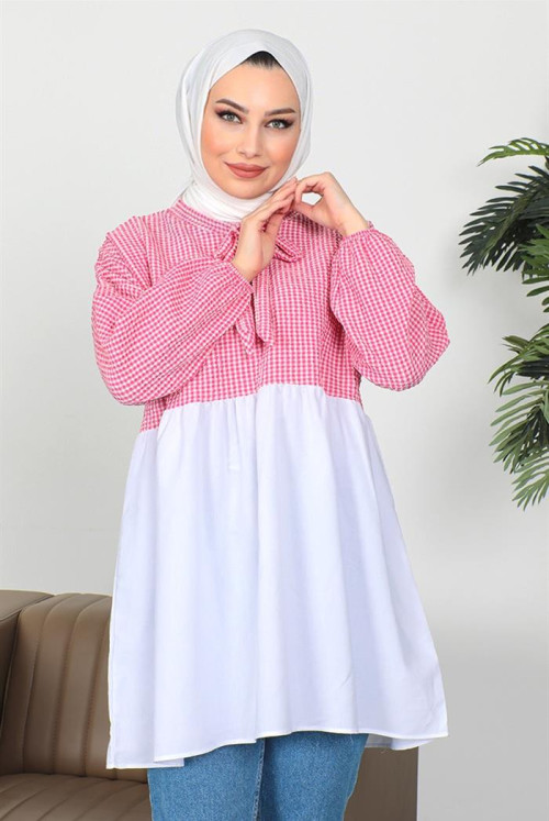 Eldim oversize Hijab Tunics 476 - Pink