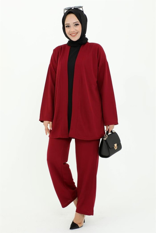 Kimonolu Binary Suit 740 - Claret Red