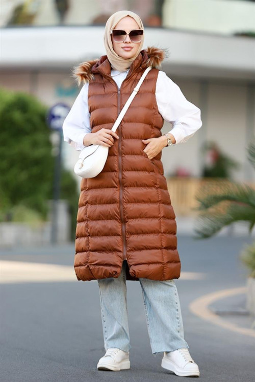 Leroy Double Pockets Inflatable Vest 588 - Brown