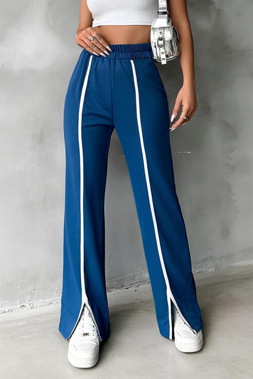 Slash Detay Pockets Pants 839 - Navy blue