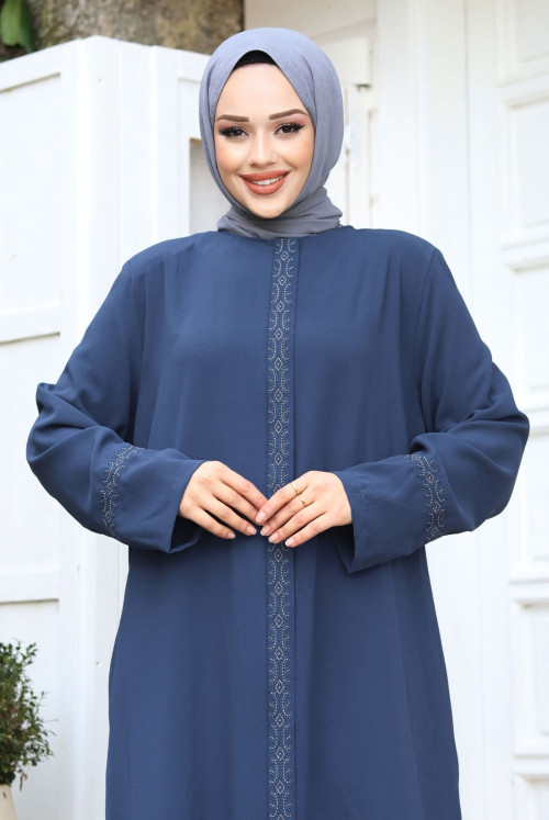 Plus Size Its Embroidered Hijab Abayas TSD240245