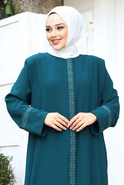 Plus Size Its Embroidered Hijab Abayas TSD240245