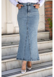 Pockets Jeans Skirt TSD240509 Light blue