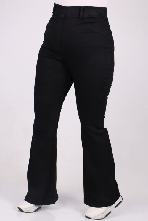 9137 Plus Size waisted Elastic Spanish Trotter Jeans Pantalon-Dark Navy blue-1