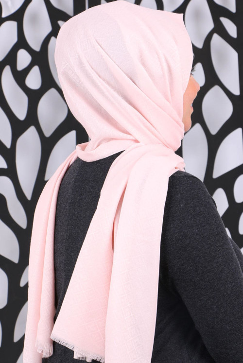 17071 Kare Patterned Cotton Wrap-Light Pink