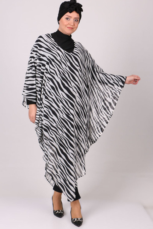 1717 Plus Size Pareo - Zebra