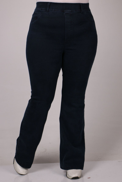 9137-7 Plus Size waisted Elastic Spanish Trotter Jeans Pants - Navy blue