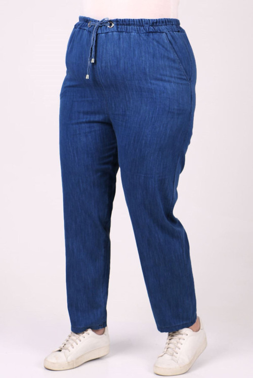 29001 Plus Size Narrow Trotter Jeans Pants - Navy blue