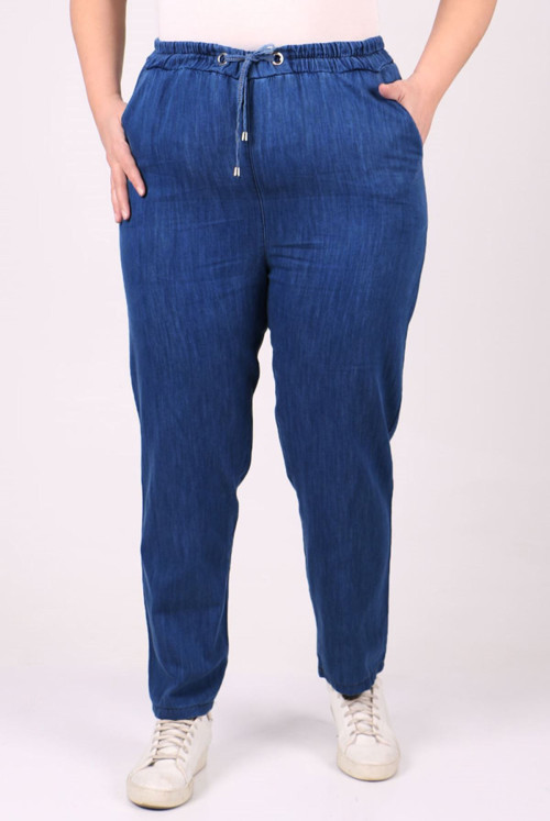 29001 Plus Size Narrow Trotter Jeans Pants - Navy blue