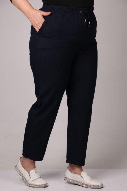 29001 Plus Size Narrow Trotter Jeans Pants - Dark Navy blue