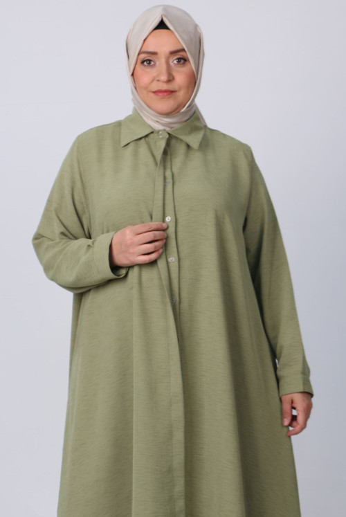 38038 Plus Size Mevlana Moskino Shirt Tunics -Nefti