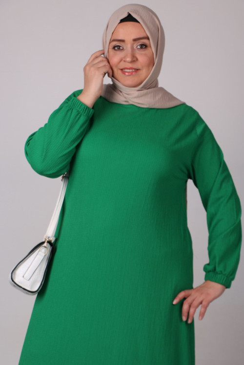 32024 Plus Size Skirt Ucu Frilly Bürümcük Dress -Benetton