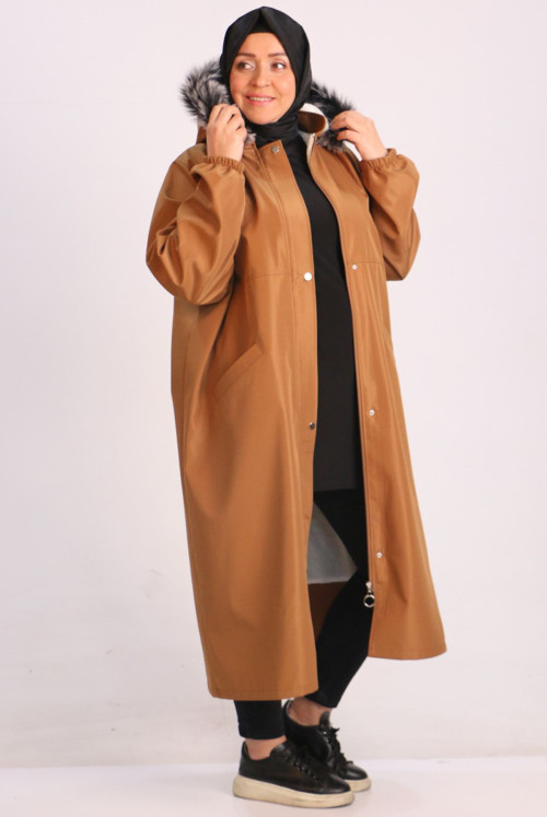33106 Plus Size Inside Furry Bondit  Women-Jackets-Taba