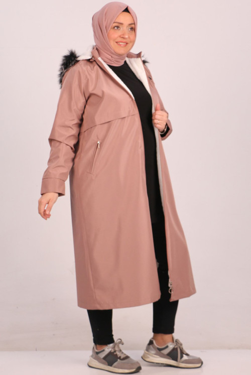 33105 Plus Size Inside Furry Bondit Women-Jackets-Rose Kurusu