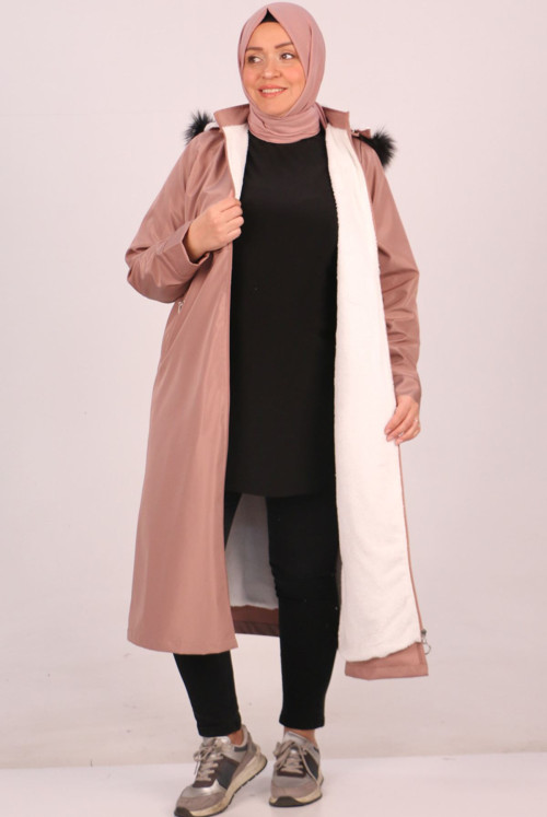 33105 Plus Size Inside Furry Bondit Women-Jackets-Rose Kurusu