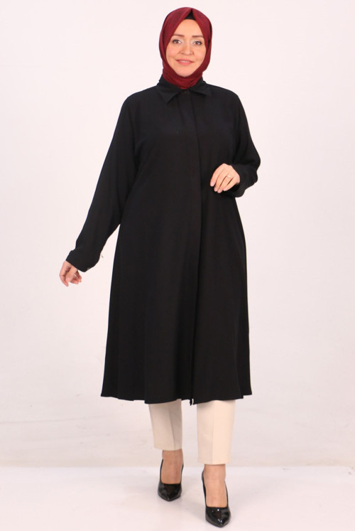 38040 Plus Size Belmando Mevlana Shirt-Black