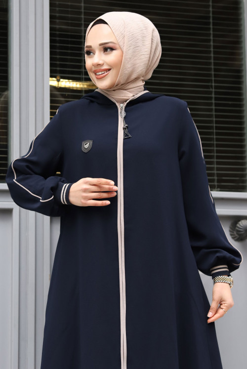 Arm Ucu Ribanalı Hijab Abayas TSD240302