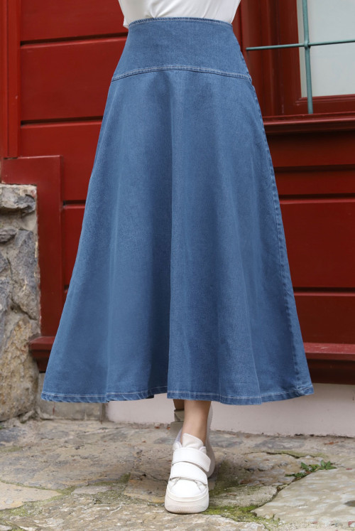 Mevlana Jeans Skirt TSD240110 Light blue