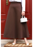 SCUBA flared Skirt TSD240218 Brown