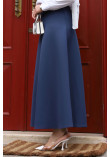 SCUBA flared Skirt TSD240218 Navy blue