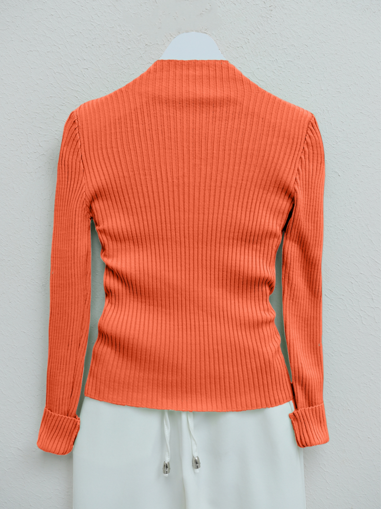 Half Throat Fitilli Knitwear Sweater -Orange
