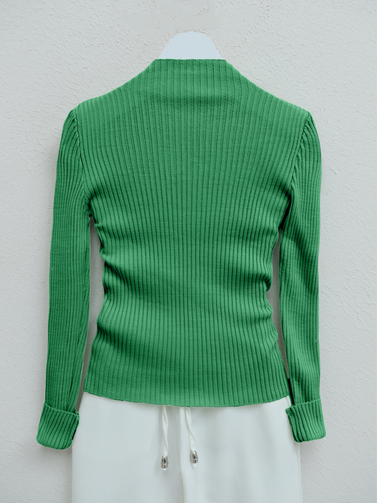 Half Throat Fitilli Knitwear Sweater -Green
