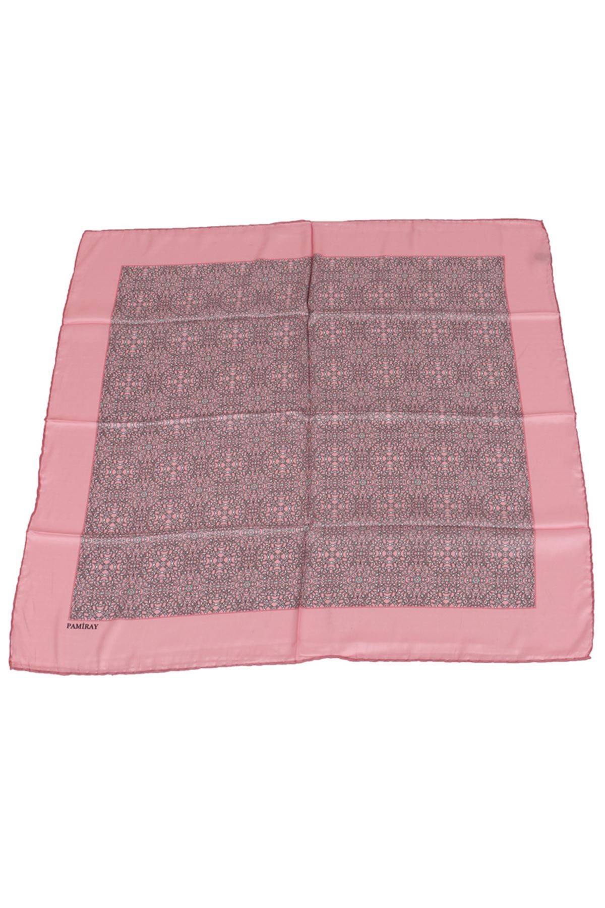 17102 Motif Patterned Rayon Scarf - Pink