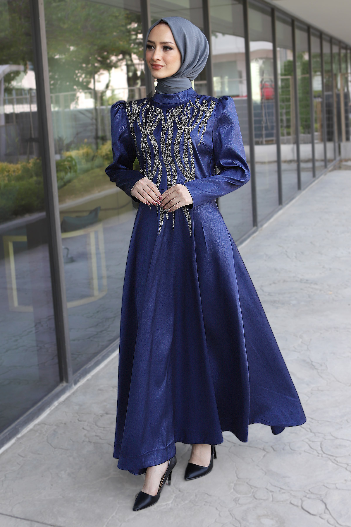 long sleeve evening gowns